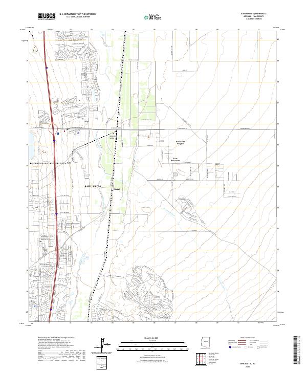Sahuarita topographic map thumbnail