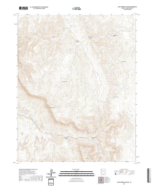 Saint George Canyon topographic map thumbnail