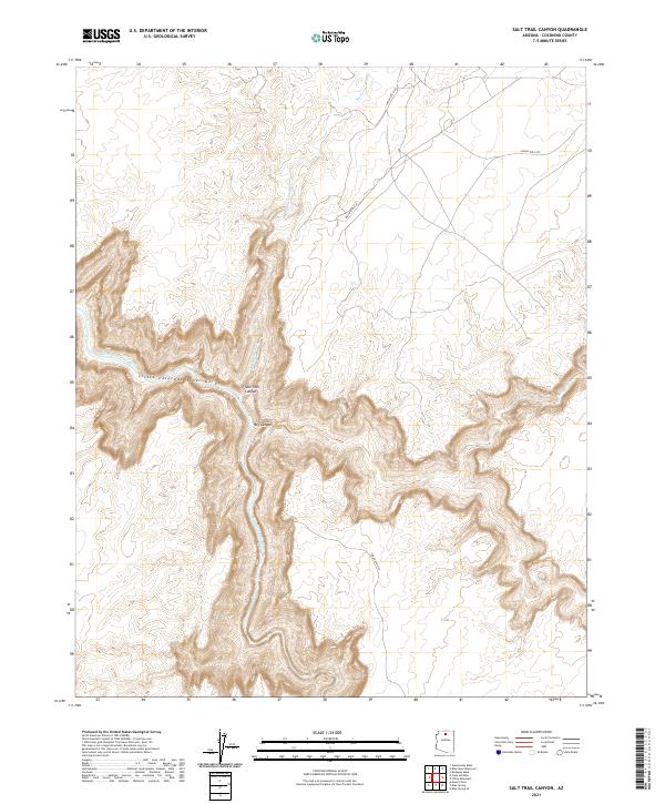 Salt Trail Canyon topographic map thumbnail