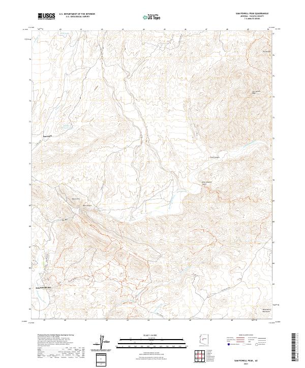 Sam Powell Peak topographic map thumbnail