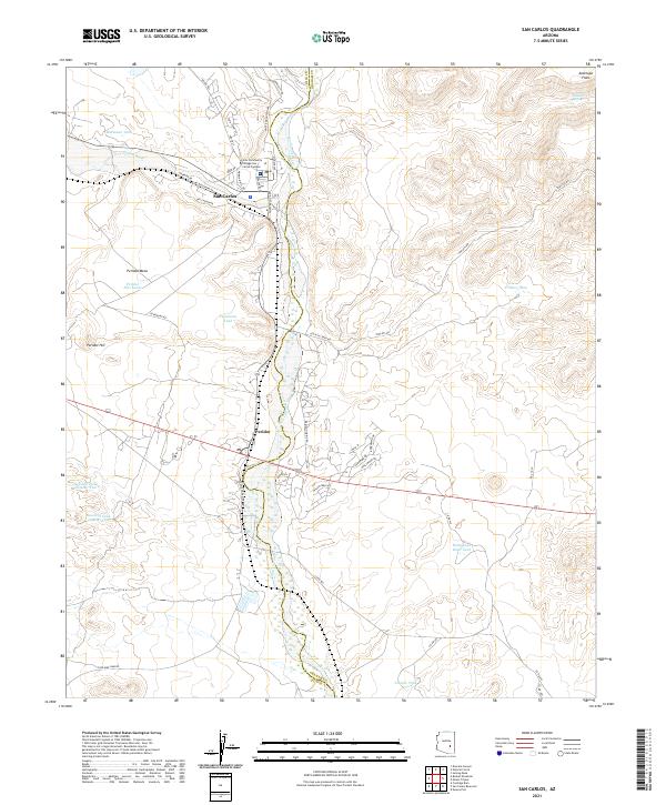 San Carlos topographic map thumbnail