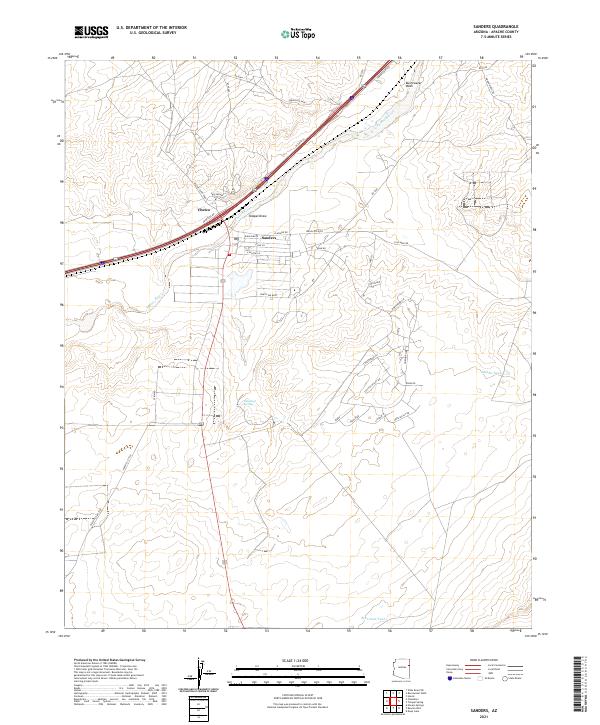 Sanders topographic map thumbnail