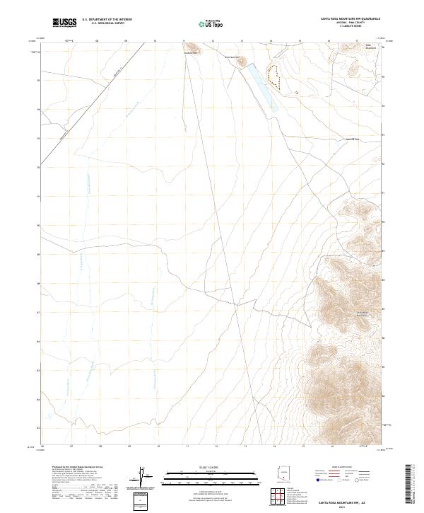 Santa Rosa Mountains NW 2021 topographic map thumbnail
