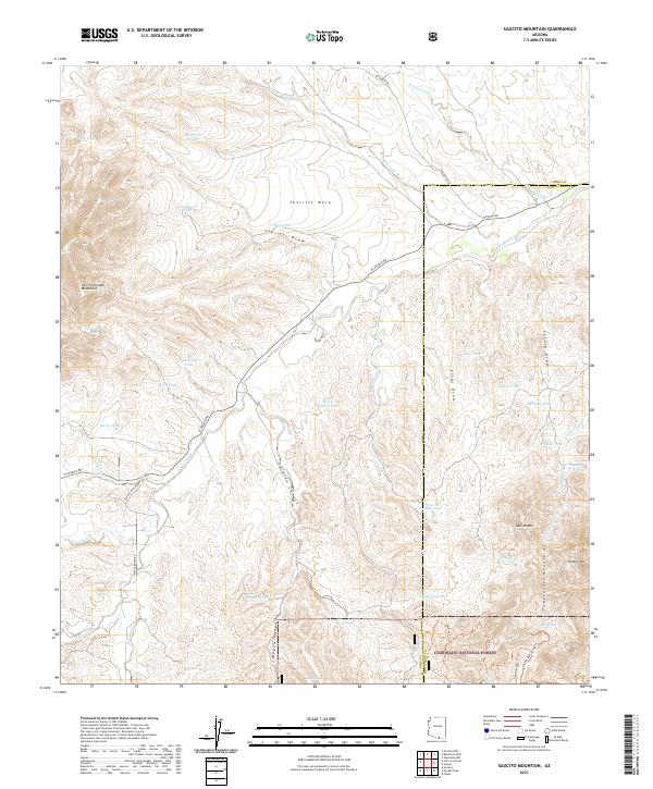 Saucito Mountain topographic map thumbnail