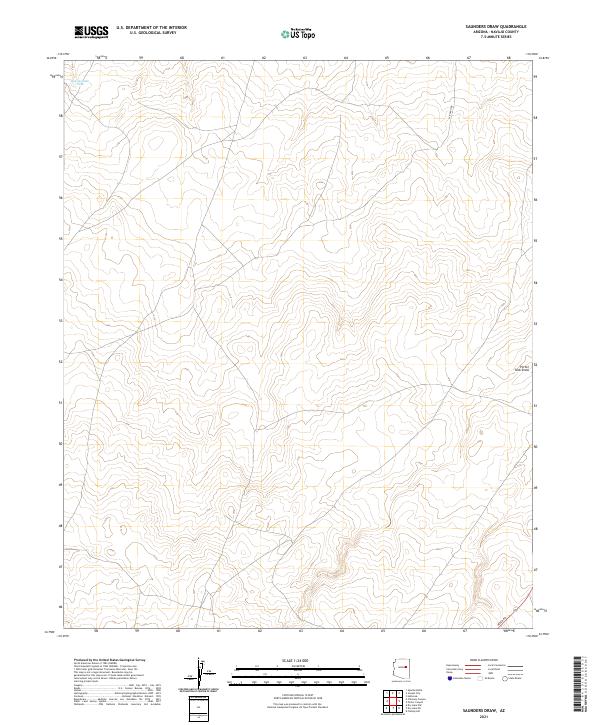 Saunders Draw 2021 topographic map thumbnail