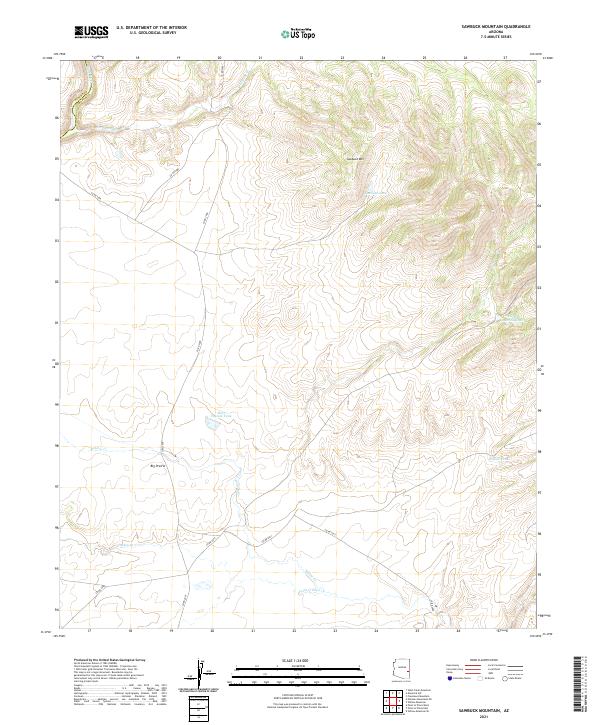 Sawbuck Mountain topographic map thumbnail