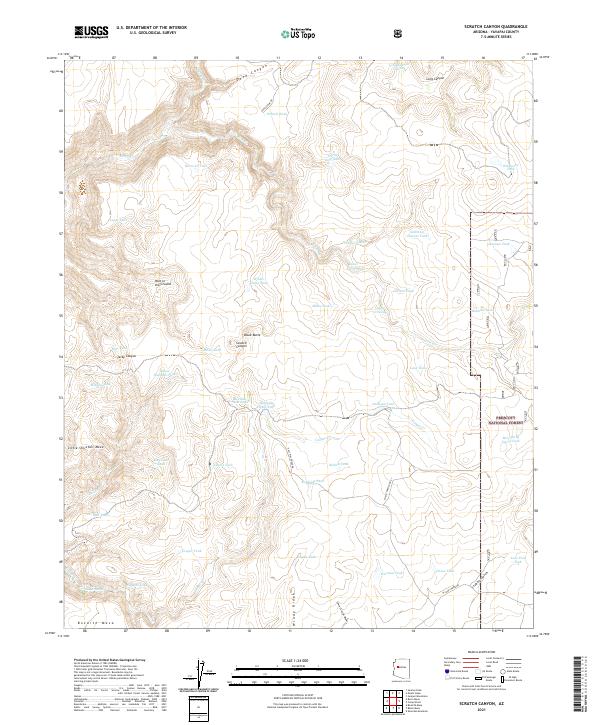 Scratch Canyon topographic map thumbnail