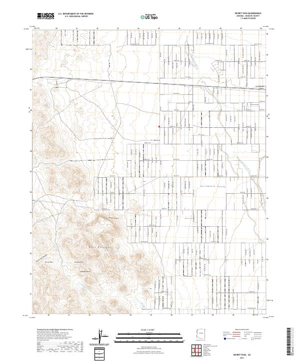 Secret Pass topographic map thumbnail