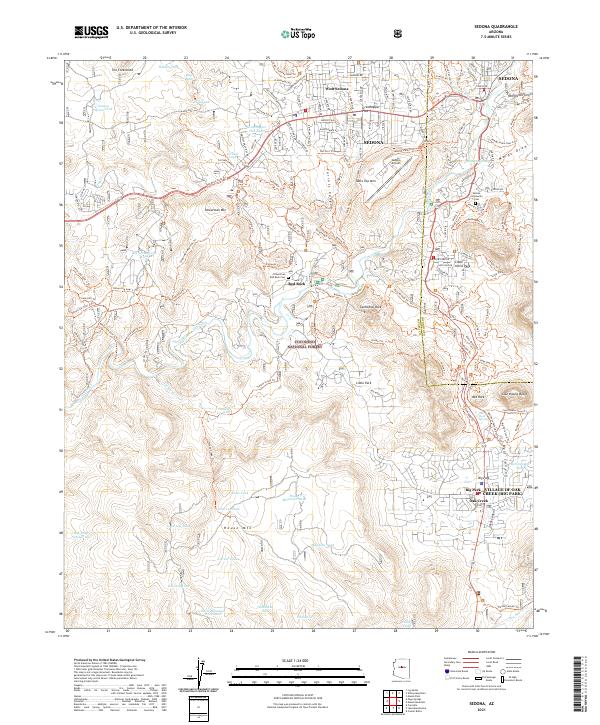 Sedona topographic map thumbnail