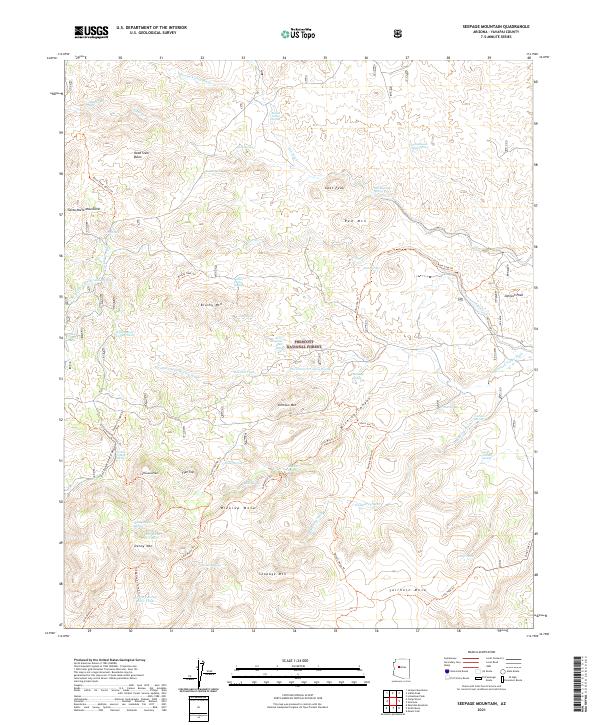 Seepage Mountain topographic map thumbnail