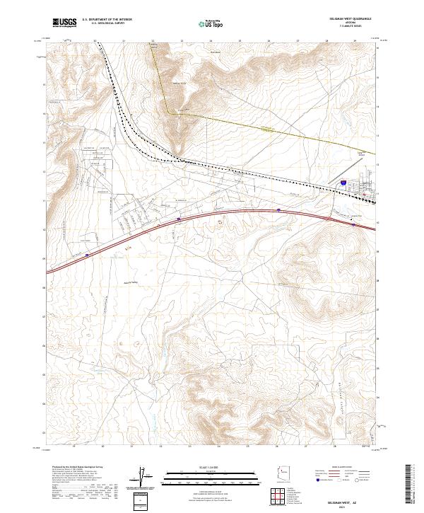 Seligman West topographic map thumbnail