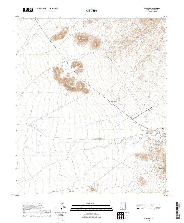 Sells West topographic map thumbnail