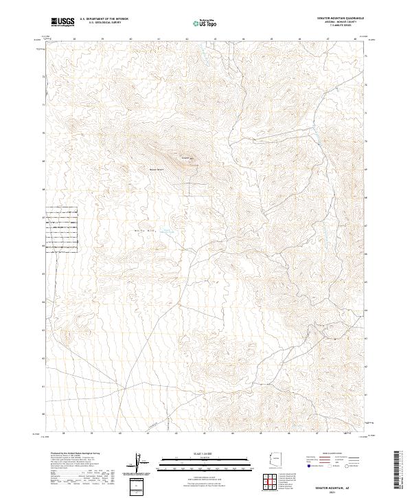 Senator Mountain topographic map thumbnail