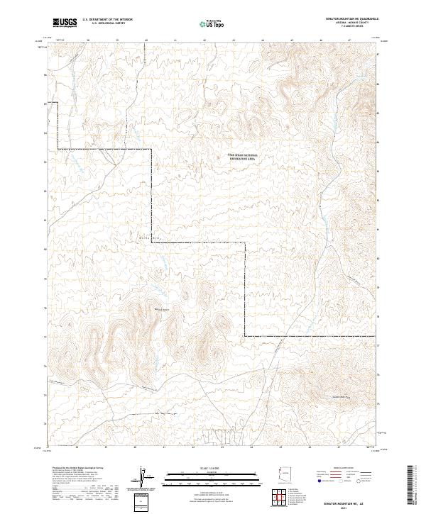 Senator Mountain NE topographic map thumbnail