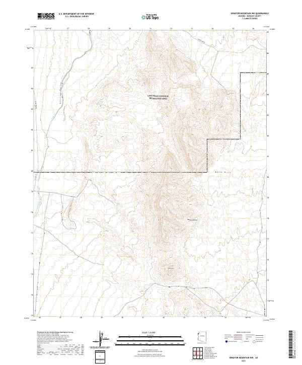 Senator Mountain NW 2021 topographic map thumbnail