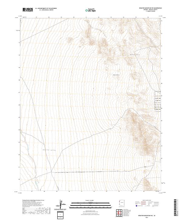 Senator Mountain SW topographic map thumbnail