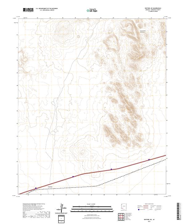 Sentinel NE topographic map thumbnail