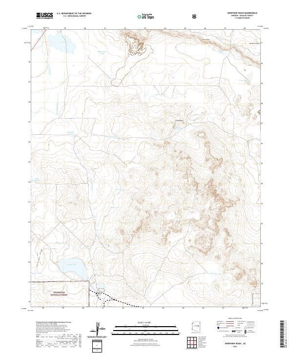 Sheepskin Wash topographic map thumbnail