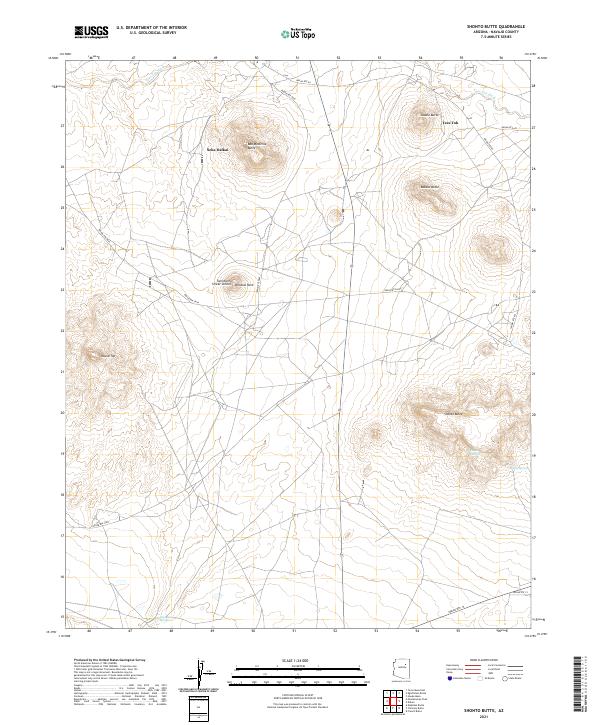 Shonto Butte topographic map thumbnail