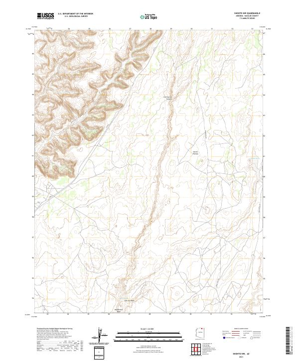 Shonto NW 2021 topographic map thumbnail