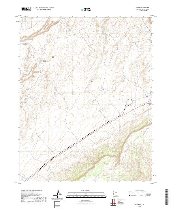 Shonto SE 2021 topographic map thumbnail