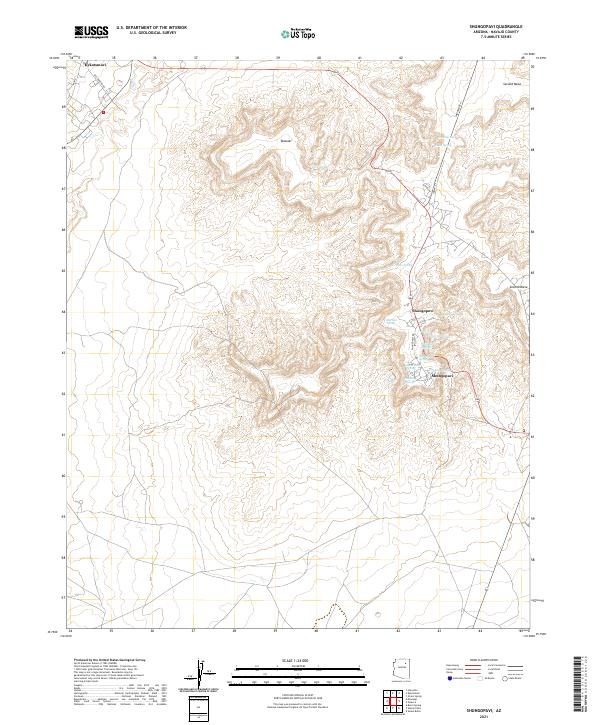 Shungopavi topographic map thumbnail