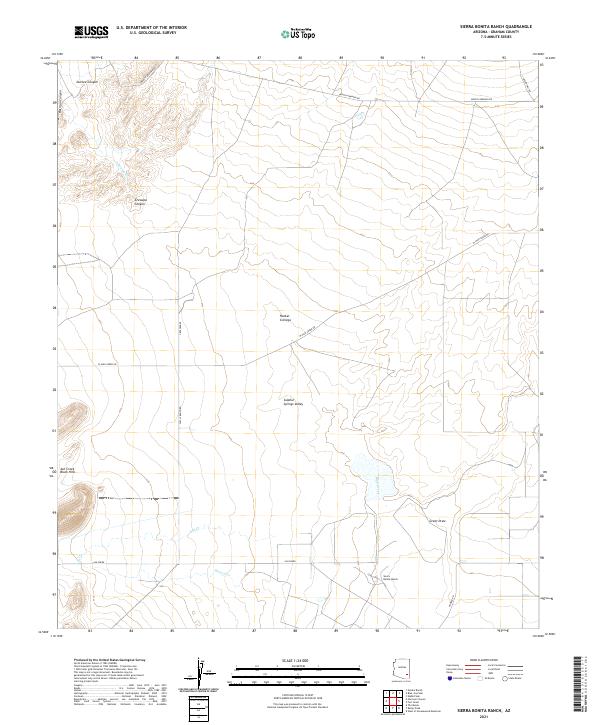 Sierra Bonita Ranch 2021 topographic map thumbnail