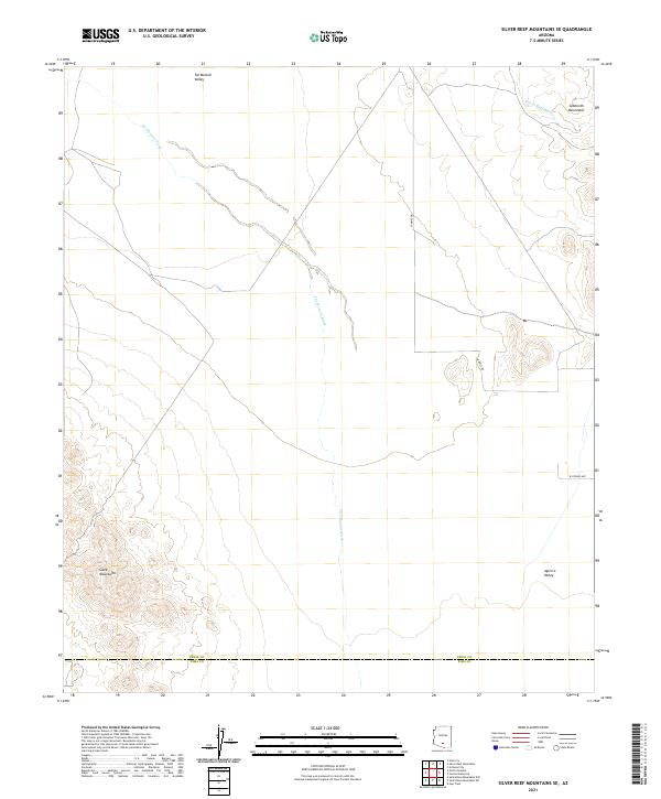 Silver Reef Mountains SE 2021 topographic map thumbnail