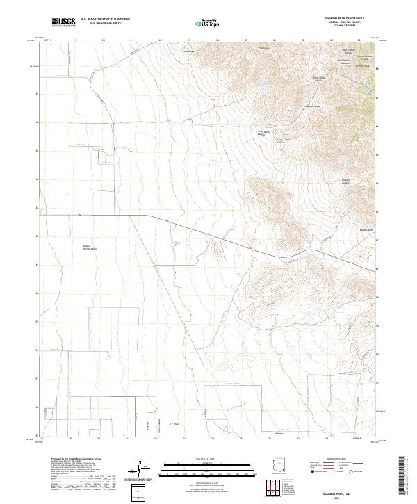 Simmons Peak topographic map thumbnail