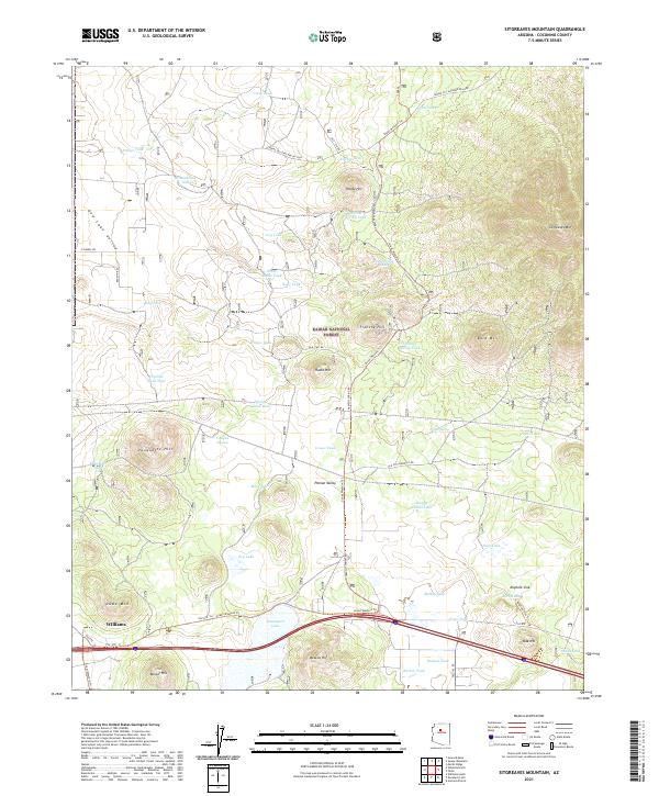 Sitgreaves Mountain topographic map thumbnail