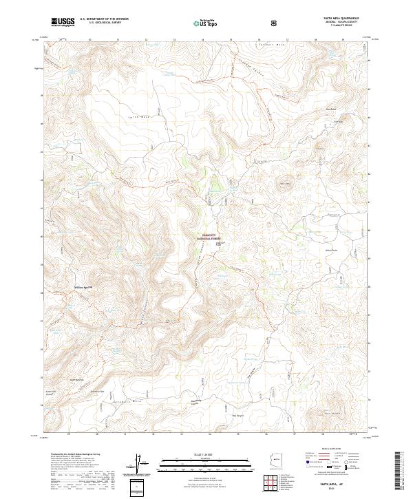Smith Mesa 2021 topographic map thumbnail