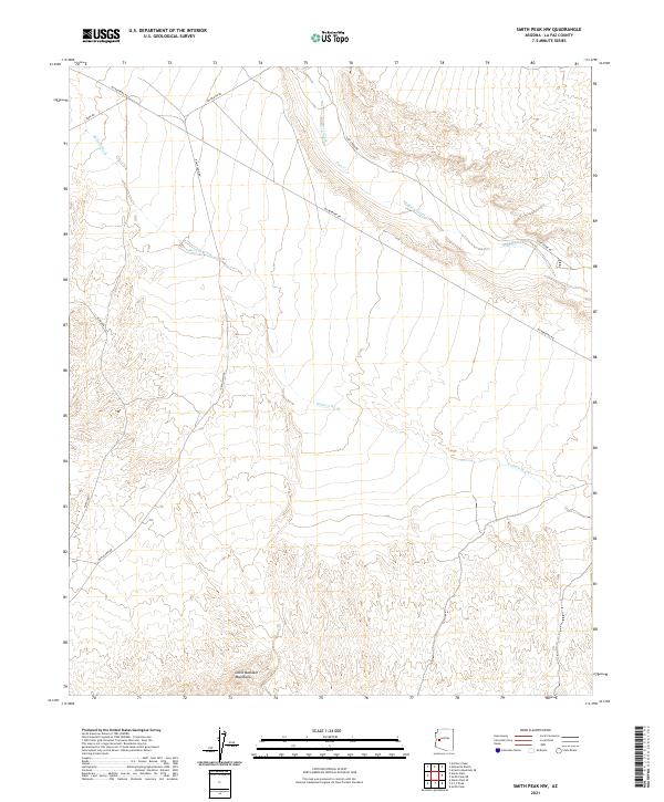 Smith Peak NW 2021 topographic map thumbnail