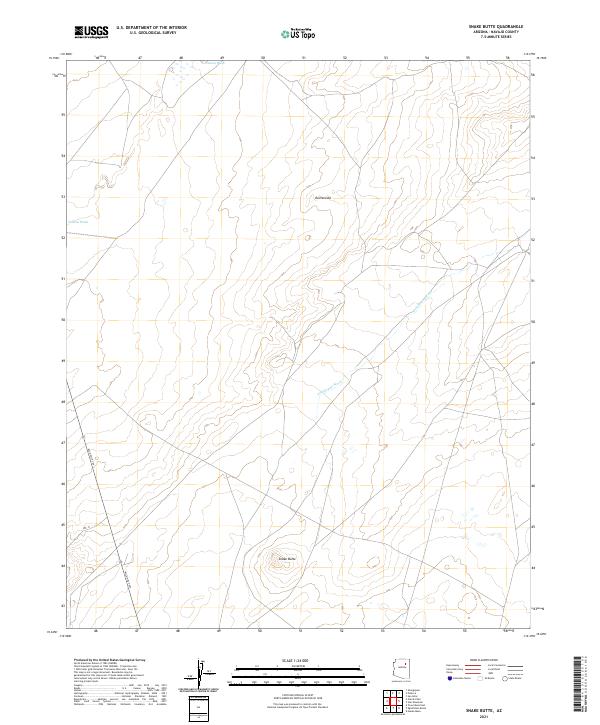 Snake Butte topographic map thumbnail