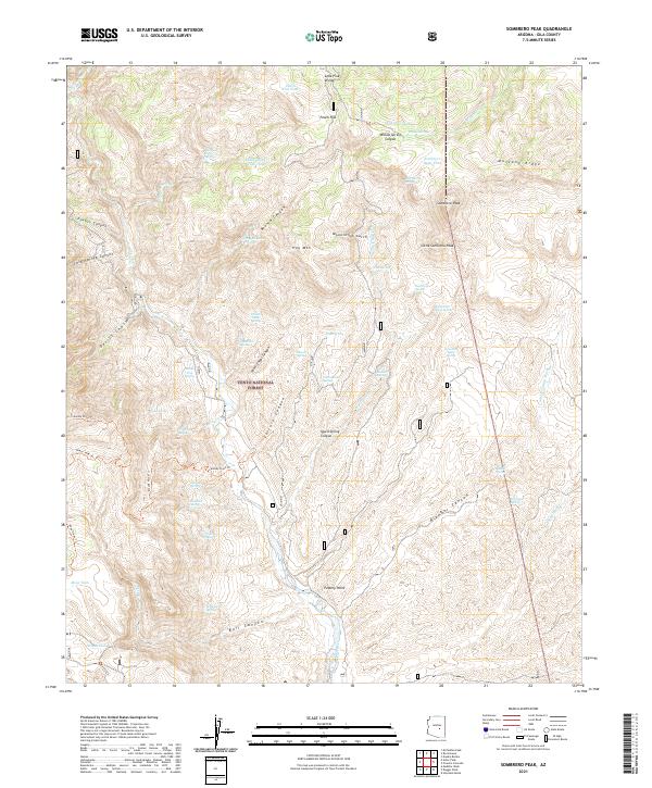 Sombrero Peak 2021 topographic map thumbnail