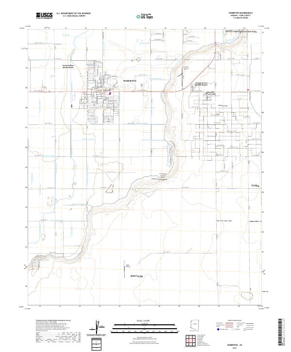 Somerton topographic map thumbnail