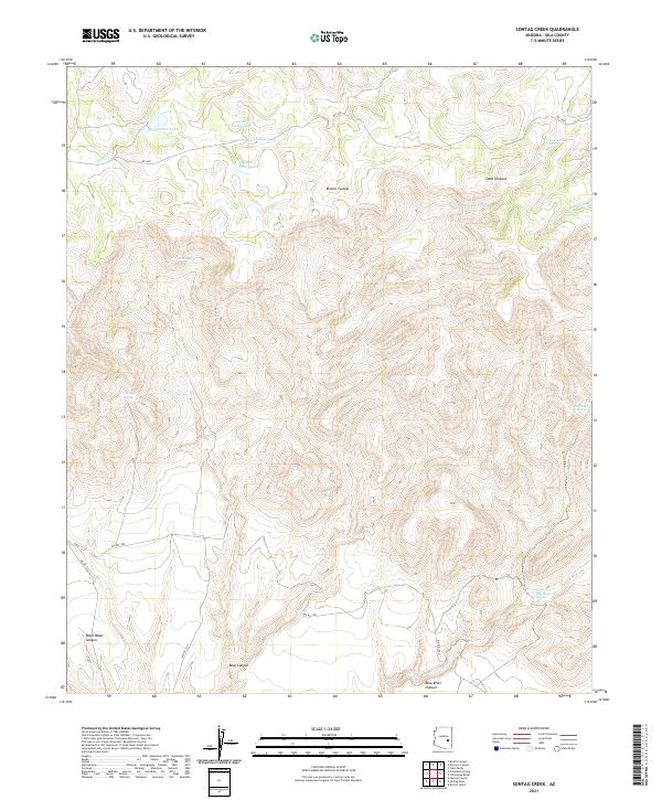 Sontag Creek topographic map thumbnail