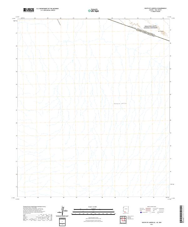 South of Lukeville topographic map thumbnail