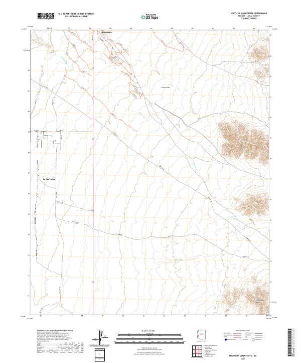 South of Quartzsite topographic map thumbnail