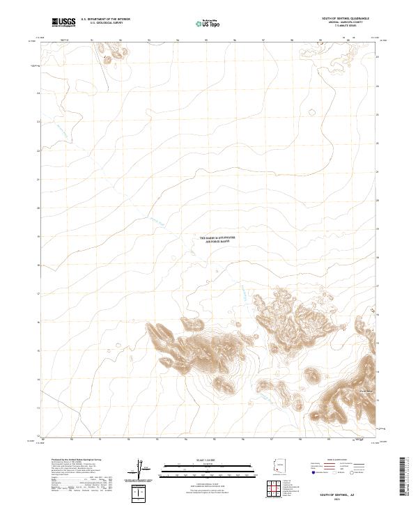South of Sentinel topographic map thumbnail