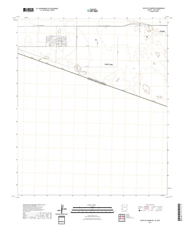 South of Somerton topographic map thumbnail