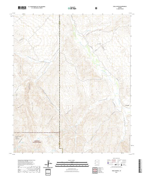 Soza Canyon topographic map thumbnail