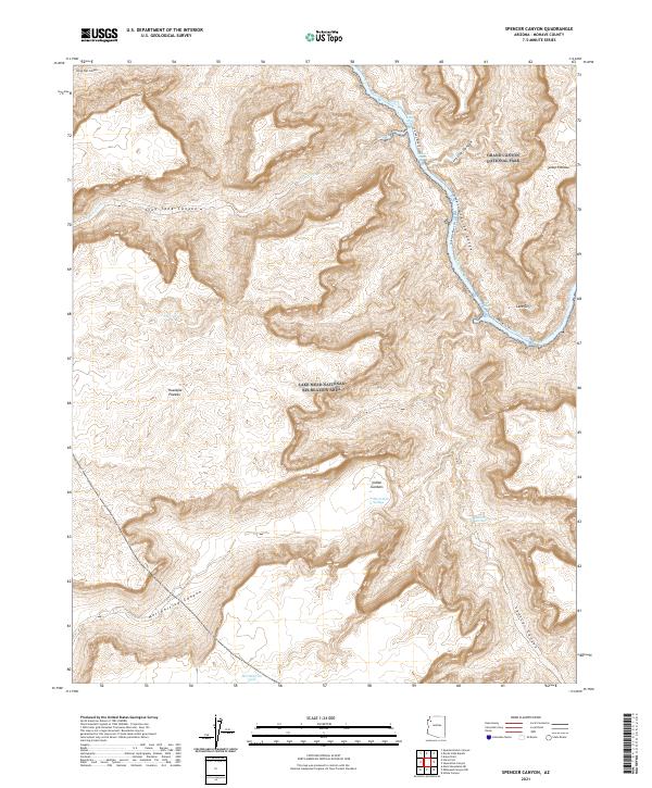 Spencer Canyon topographic map thumbnail