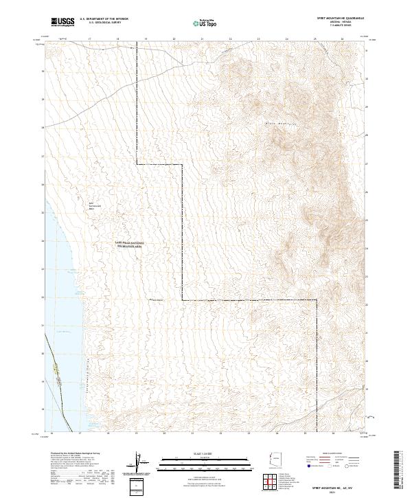 Spirit Mountain NE topographic map thumbnail