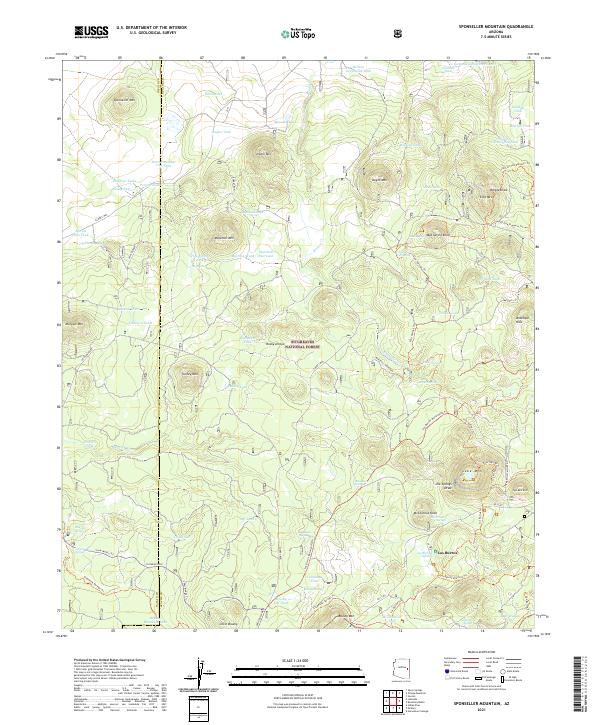 Sponseller Mountain topographic map thumbnail