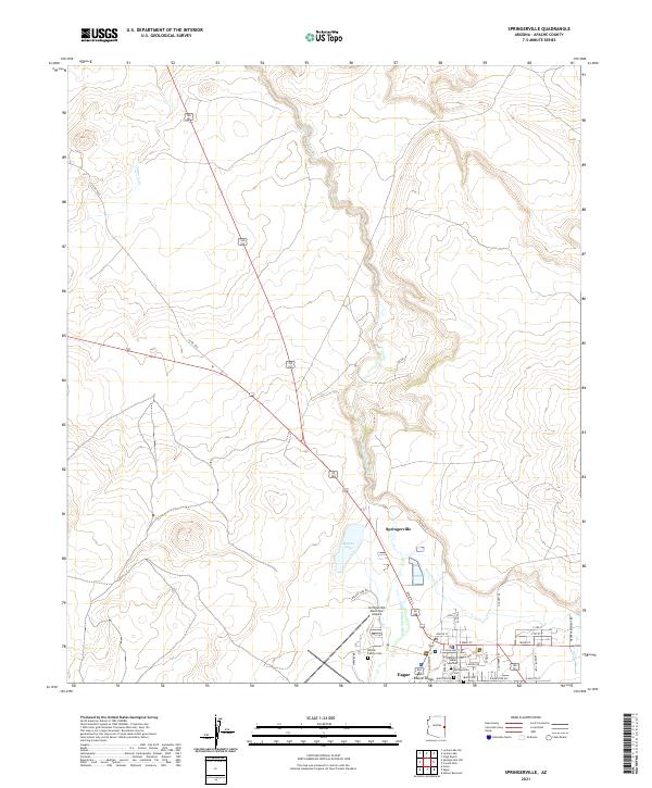 Springerville 2021 topographic map thumbnail