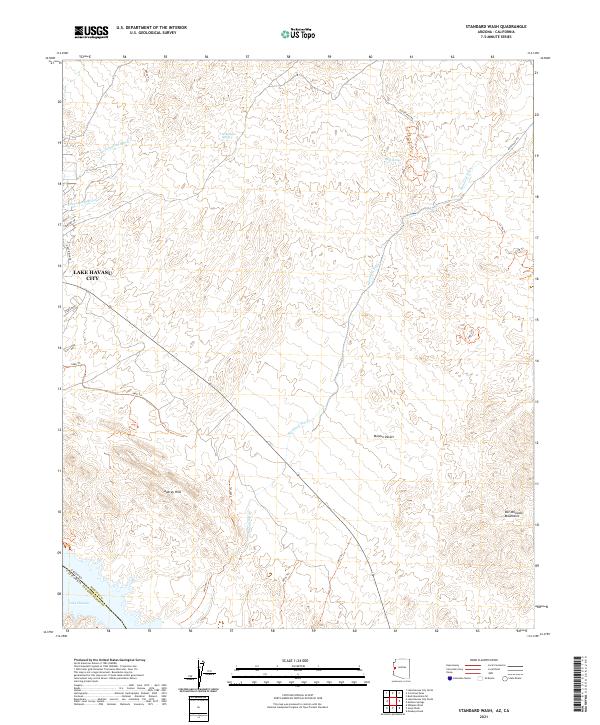 Standard Wash topographic map thumbnail