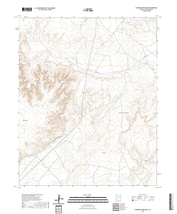 Standing Horse Mesa topographic map thumbnail