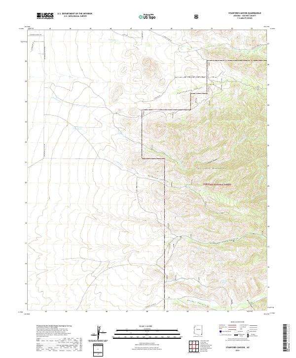 Stanford Canyon topographic map thumbnail
