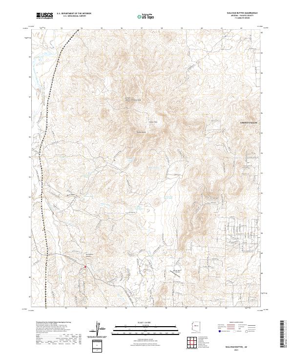Sullivan Buttes topographic map thumbnail