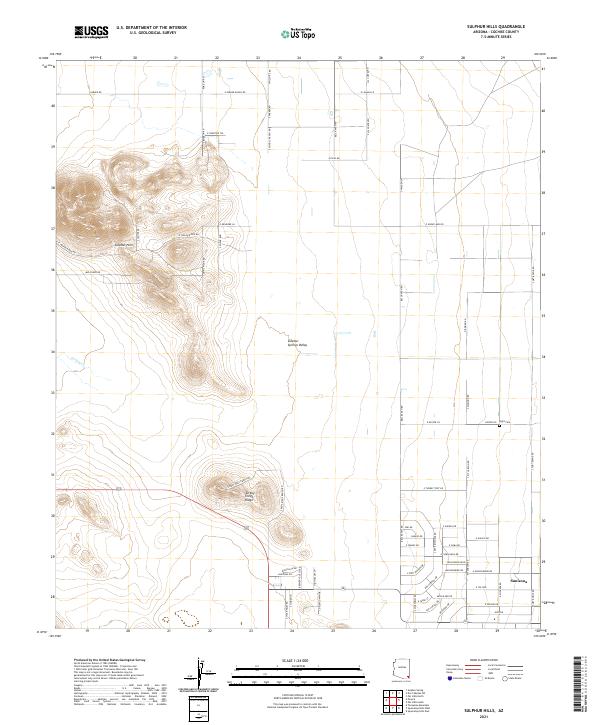 Sulphur Hills topographic map thumbnail